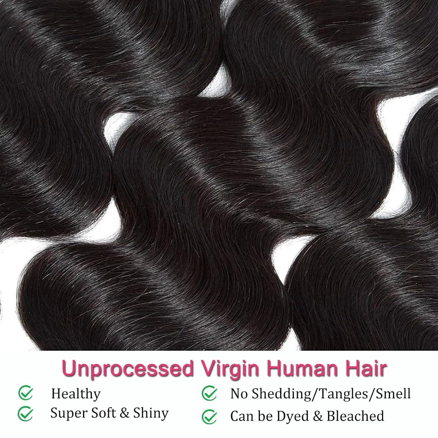 SINGLE BEST SINGLE BEST Brazilian Hair Bundles 10A Grade Unprocessed Human Hair Bundle 26 Inch Long Body Wave Bundle Human Hair Extensions 1 Bundle