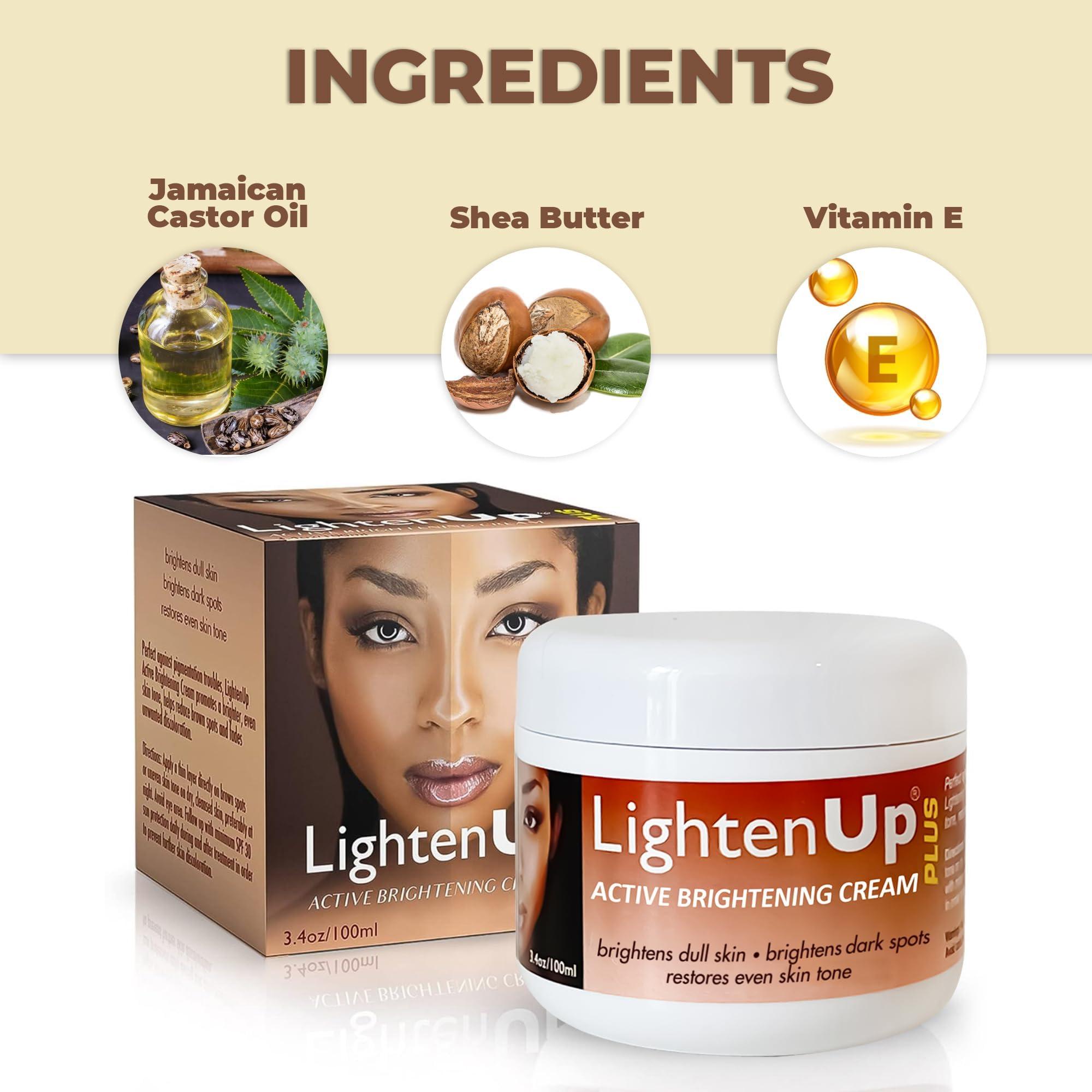 OMIC Lighten-Up LightenUp Plus Active Skin Brightening Cream - 3.4 Fl oz / 100 ml - Daily Moisturzing Cream, For Face and Body