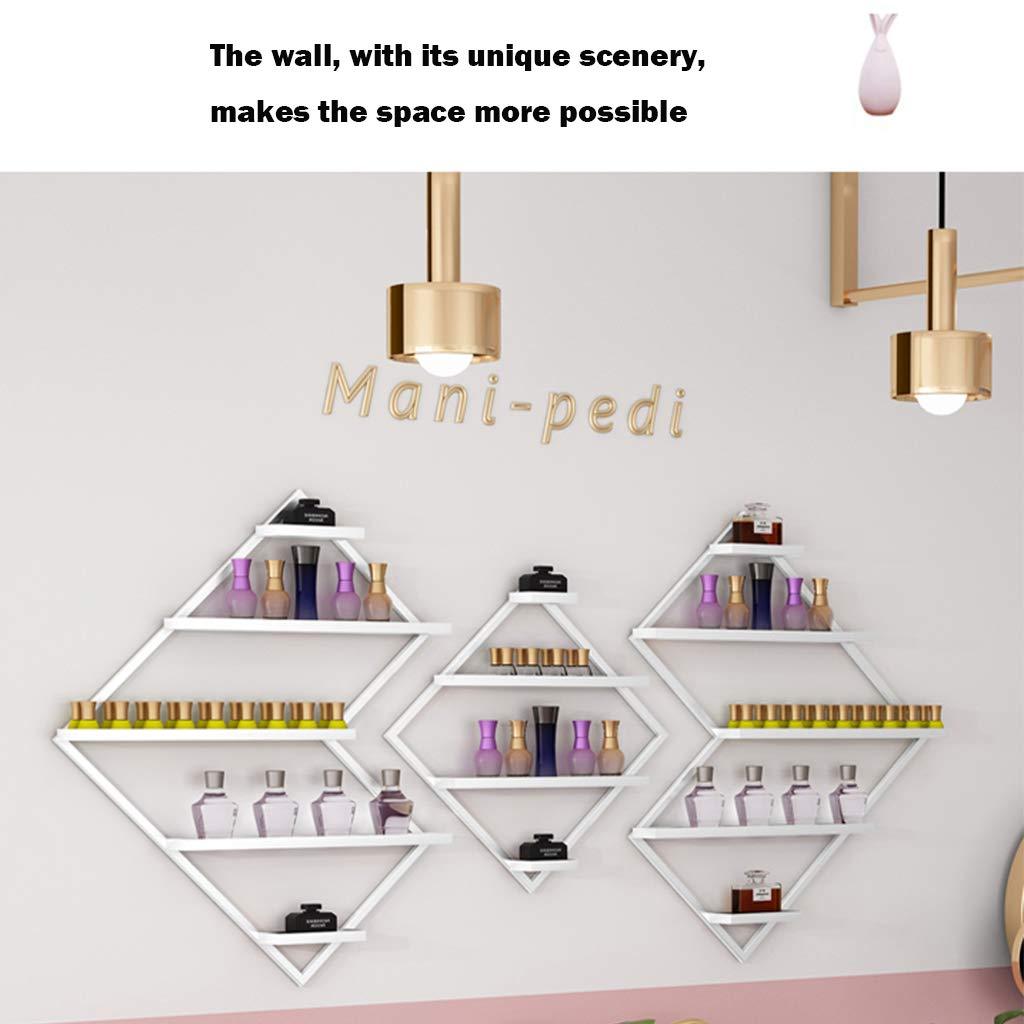 SUuim Metal Wall-mounted Nail Polish Storage Racks Floating Shelves Metal Nail Polish Display Racks for the Wall,Essential Oils Organizer Wall Mounted Shelf,Nail Polish Holder for Cosmetic Beauty Home Nai