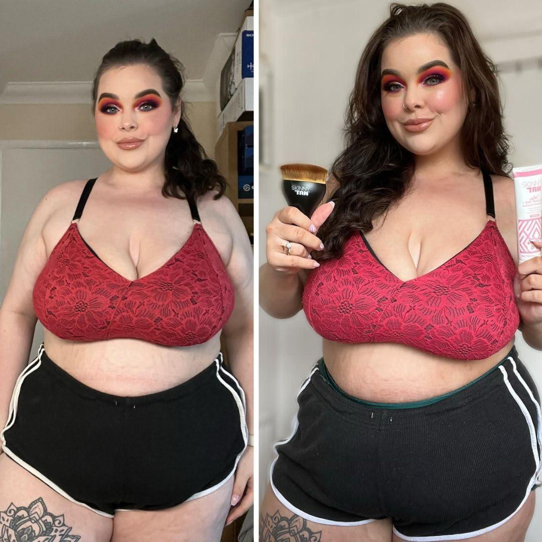 Skinny Tan SkinnyTan 1 Day Instant Tanner - Self Tanning Lotion for Face and Body - Skin-Perfecting Coverage with Delicious Scent - Easy Rinse - Medium - 3.3 oz