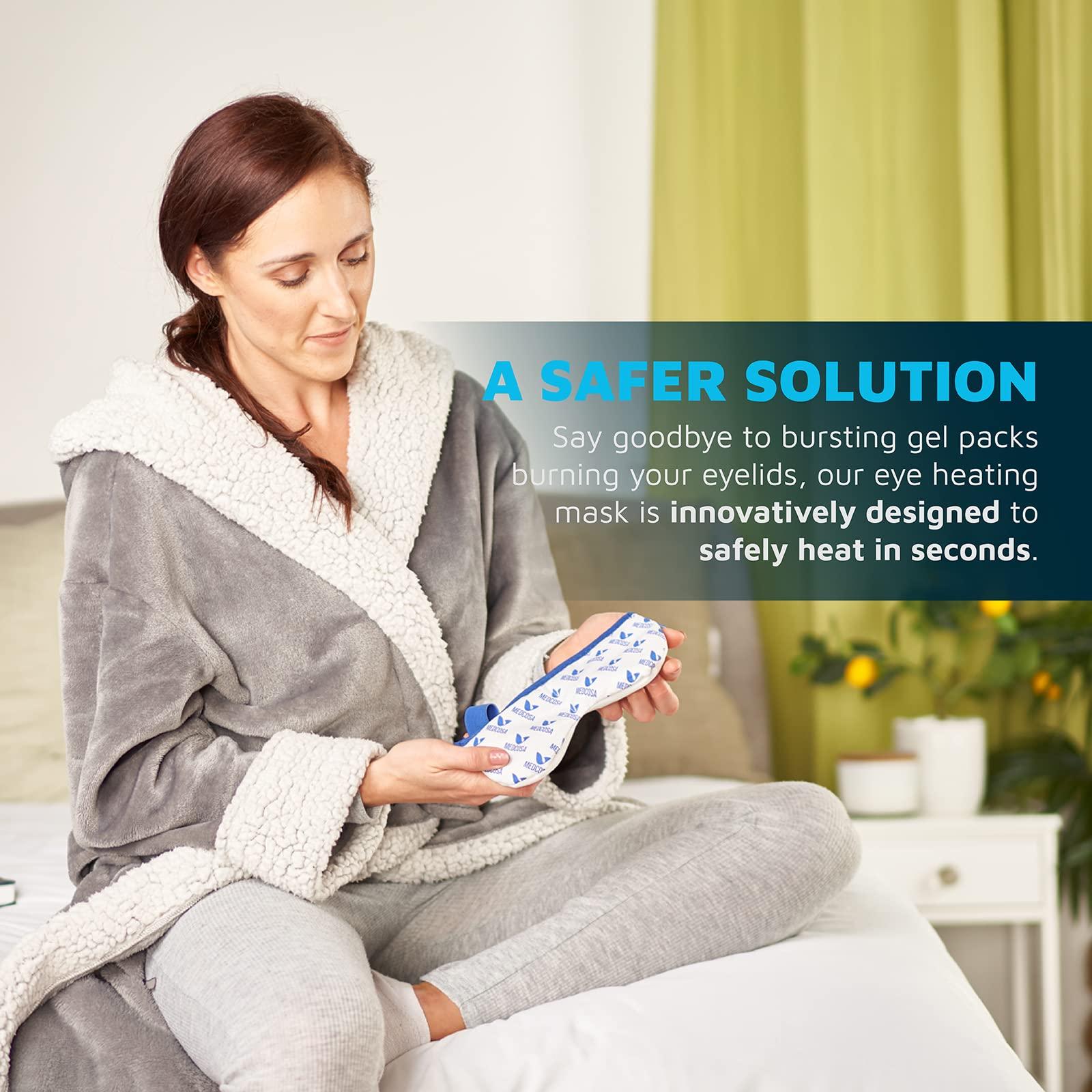 Medcosa Eye Mask for Dry Eyes | Warm Eye Compress | Natural Heat Eye Mask for Styes, Blepharitis, Tired Eyes & More by Medcosa