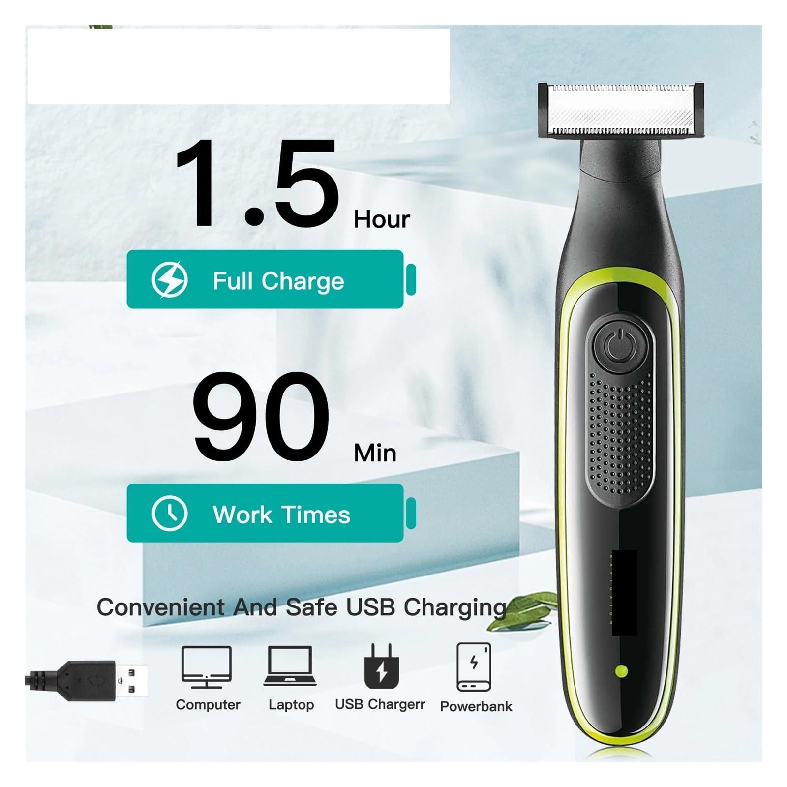 ONWEBAYK Razors V-G-R Shaver Waterproof Hair Trimmer Body Shaving Machine Face Razor Rechargeable Beard Trimmer Electric Shaver for Men V-017