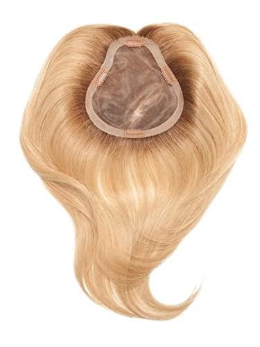 EasiHair EasiPart XL 12 Inch Topper Remy Human Hair Monofilament Base Hand Tied Easihair 6/33