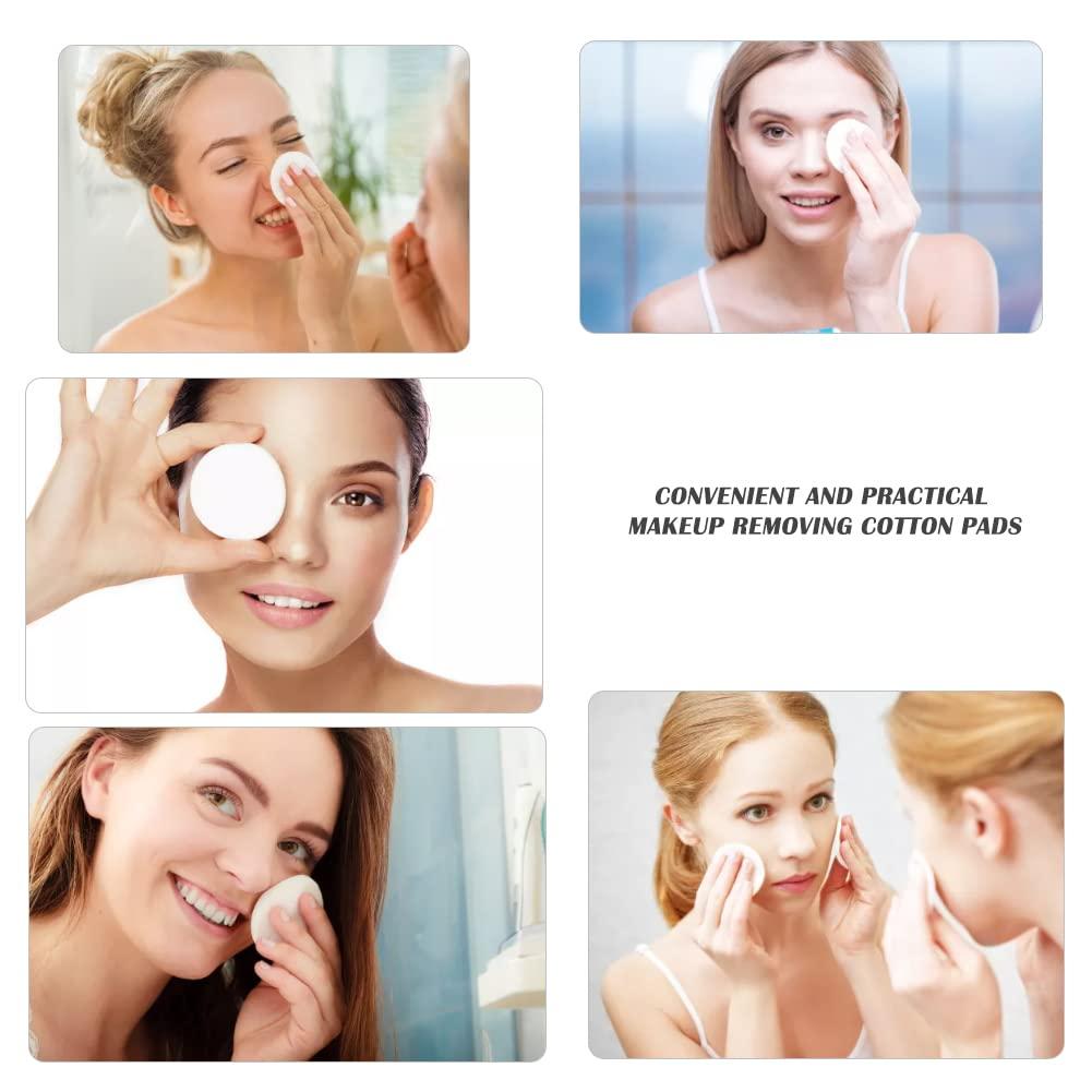 Aturmon Pack of 3, Cotton Rounds Pads for Face - Makeup Remover Round Cotton Pads, Lint-Free, 240 Sheets
