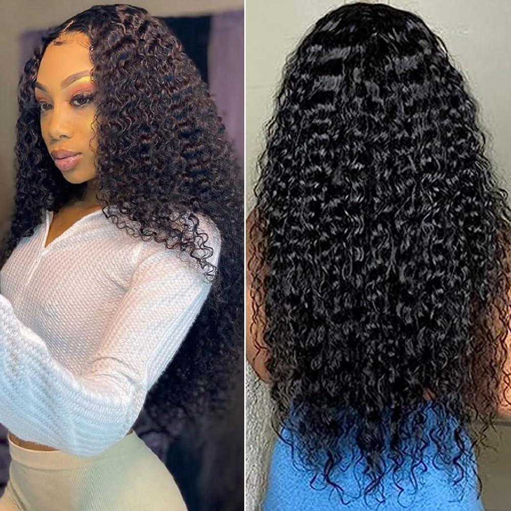 UDesire 10A Brazilian Virgin Curly Hair 1 Bundle Brazilian Curly Virgin Hair Weave 100% Unprocessed Brazilian Remy Human Hair Extensions Natural Black Color(16 inch)