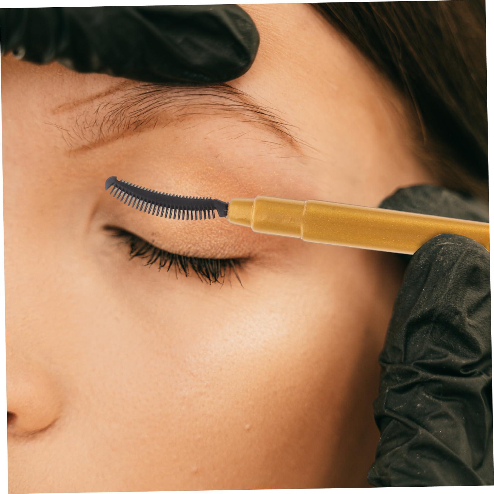 FOMIYES FOMIYES Fashionable Gold 6pcs Mascara Brush Lash Wand Set Soft Silicone Makeup Brushes for Travel