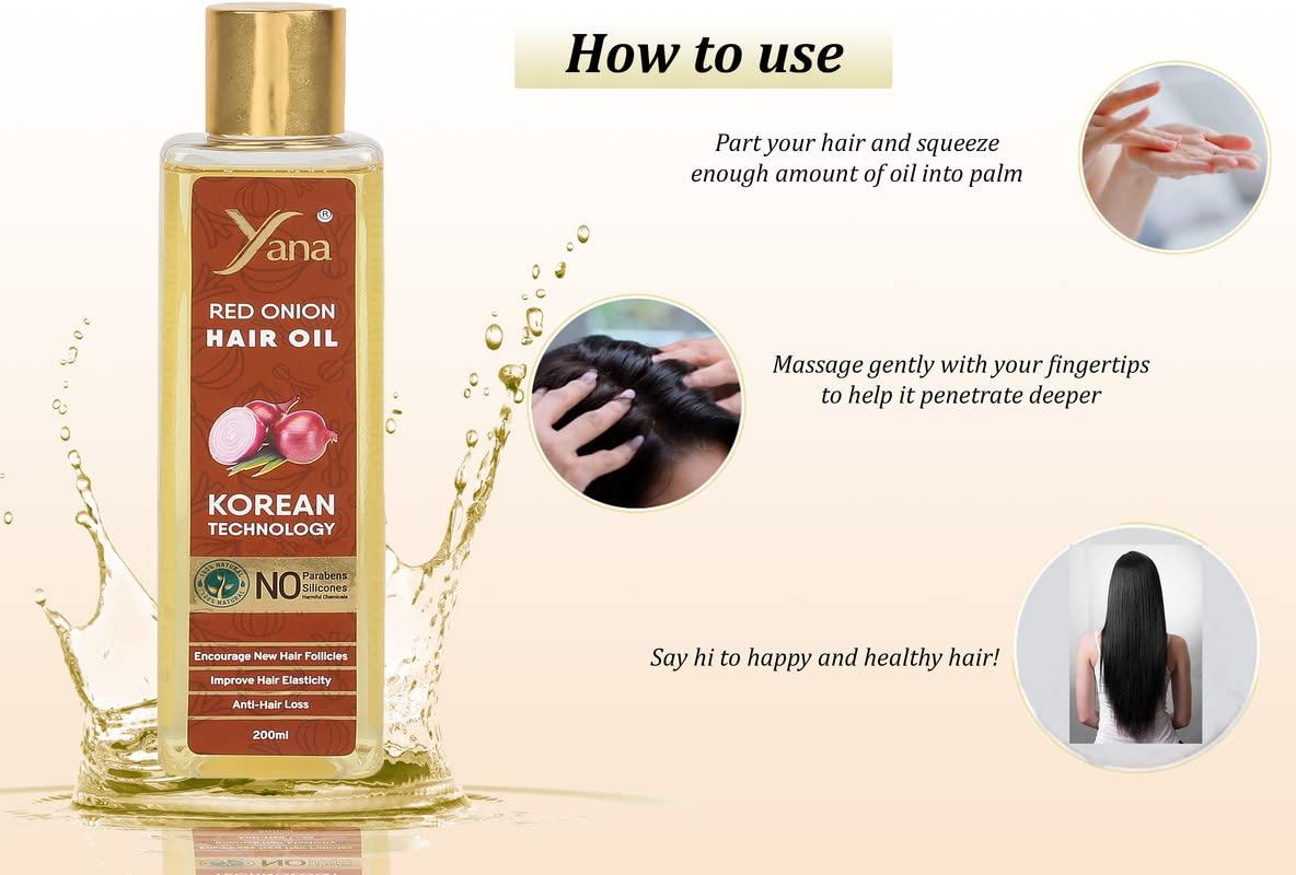 Yana Yana Onion & Black Seed Hair Oil For Long Hair Men By Korean Technology