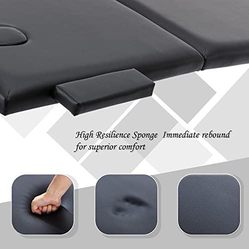 Anwick Anwick Massage Table Portable Massage Bed Lash Bed Facial Table Reiki Table SPA Beds for Esthetician Portable Height Adjustable Carrying Bag & Accessories 2 Section Shop & Home