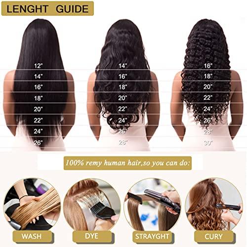 Yotty Micro Ring Link Hair Extensions Invisible Micro Ring Beads Loop Tip Remy Human Hair Curly Golden Blonde 20inch 100s