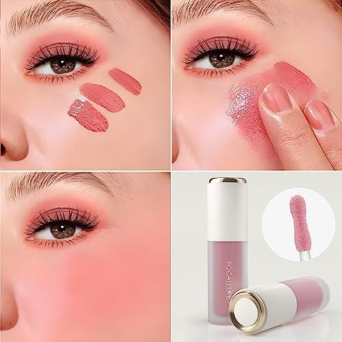 FOCALLURE FOCALLURE Silky Cream Liquid Blush,Leaving a Matte Dewy Makeup Look,Easy to Apply and Create a Healthy Flush,Long Lasting and Lightweight Cheek Blush Face Makeup,LOYALTIES LIE