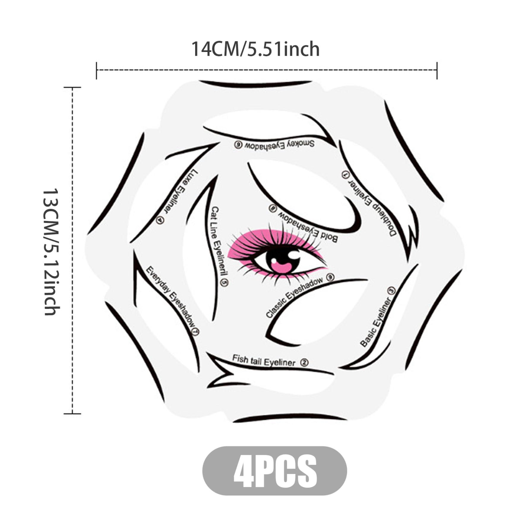 KUYYFDS KUYYFDS Eyeliner Stencil 4 Sheets 10 Models Each Eyeshadow Stencils 6 in 1 Reusable Cat Eye Liner Stickers with Perfect Winged Tip for Eye Makeup Tools