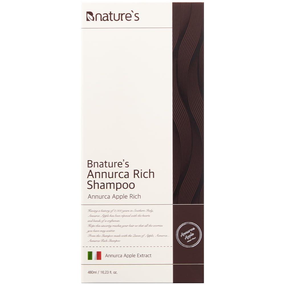 Bnature\'s Annurca Rich Hypoallergenic Hair Loss Relief Shampoo with Anuka Apple Extract. 16.23 FL OZ. Sensitive Scalp Care and Cleansing