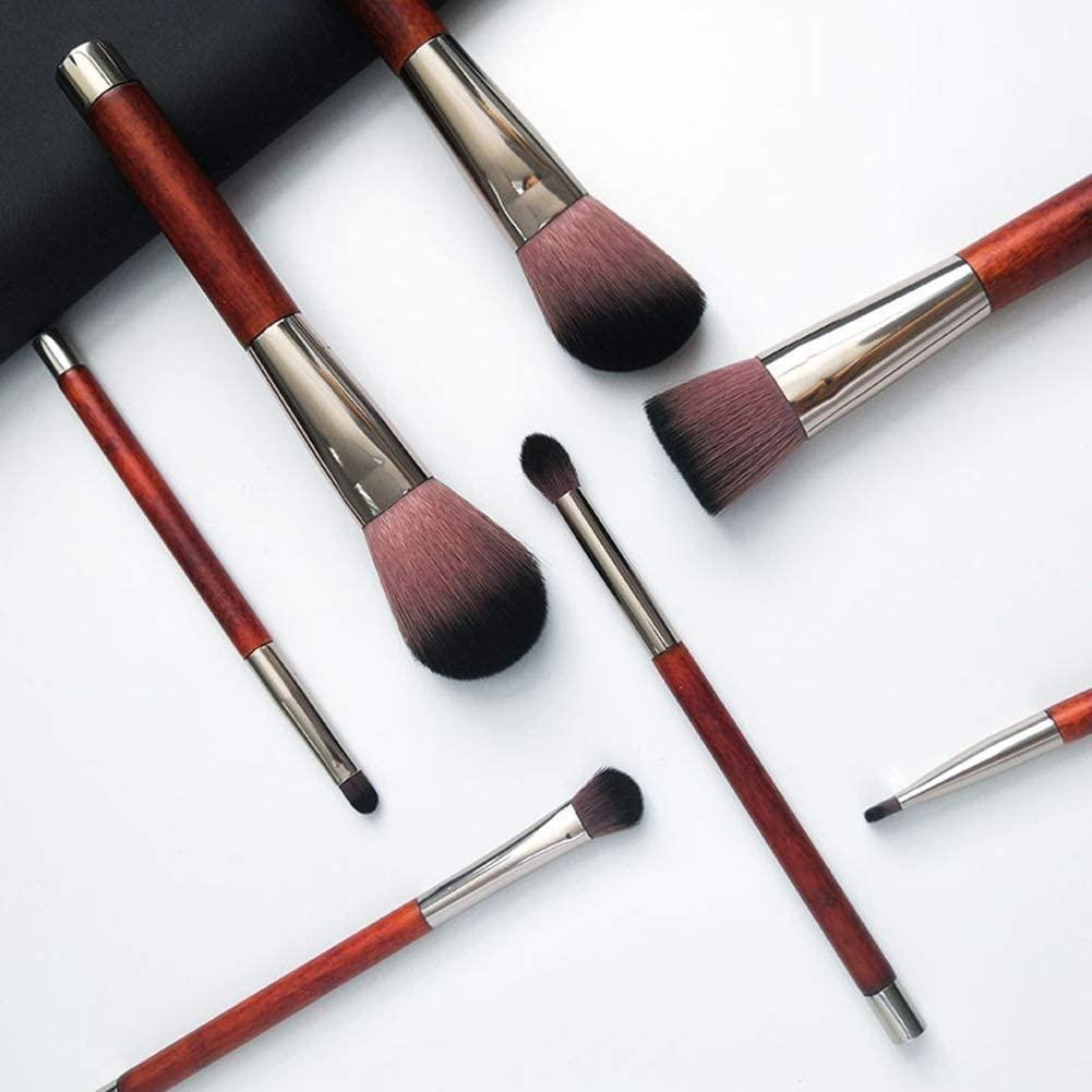 KAABETO 7pcs Makeup Brush Set Wholesale Beginner Makeup Tools-Premium Synthetic Foundation Blending Blush Concealer Eye Face Liquid Powder Cream Cosmetics Brushes Kit with Bag Soft bristles