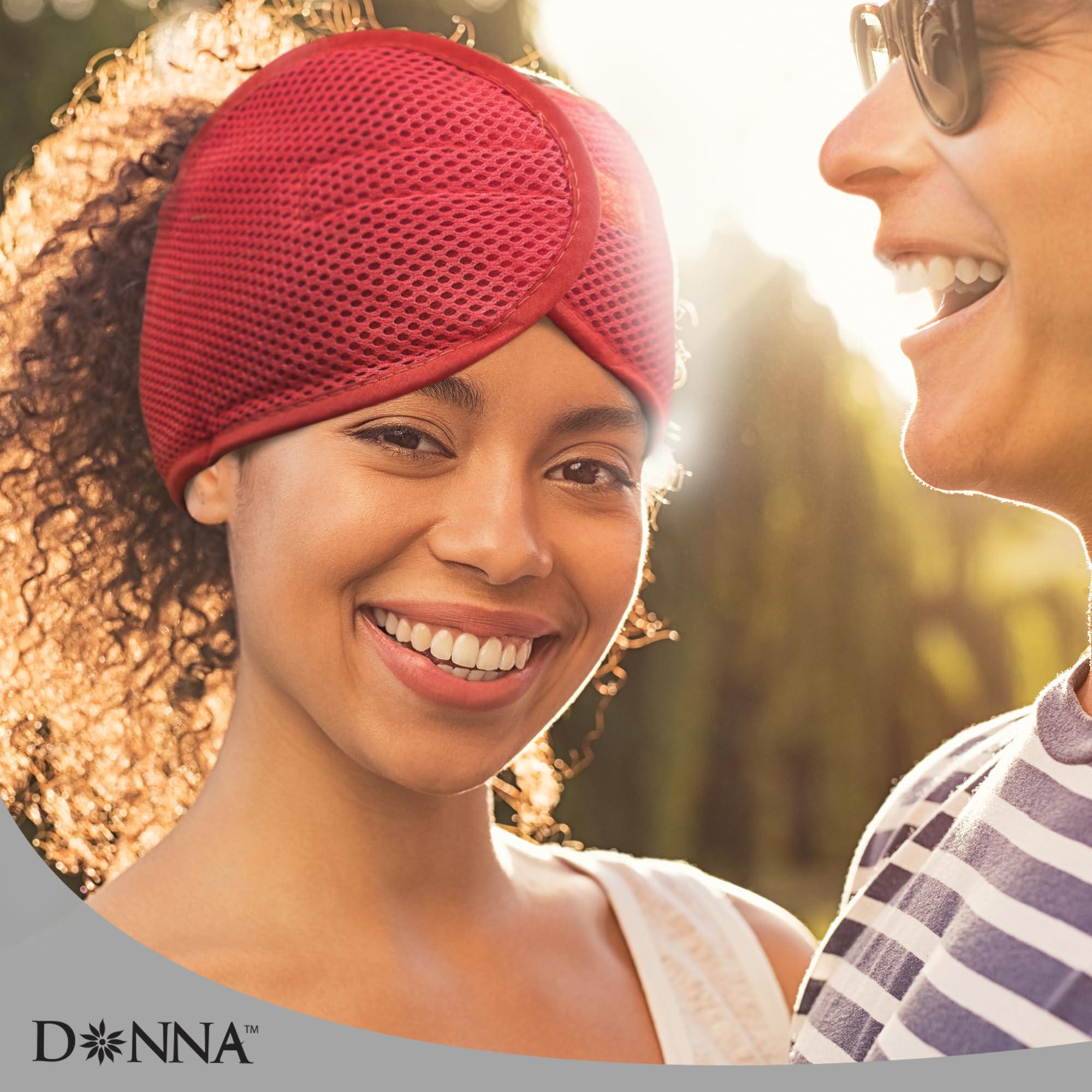 DONNA DONNA Deluxe Foam Velcro Headband, Silk Hair Wraps for Face Wash, Makeup and Hair Accessories BLACK