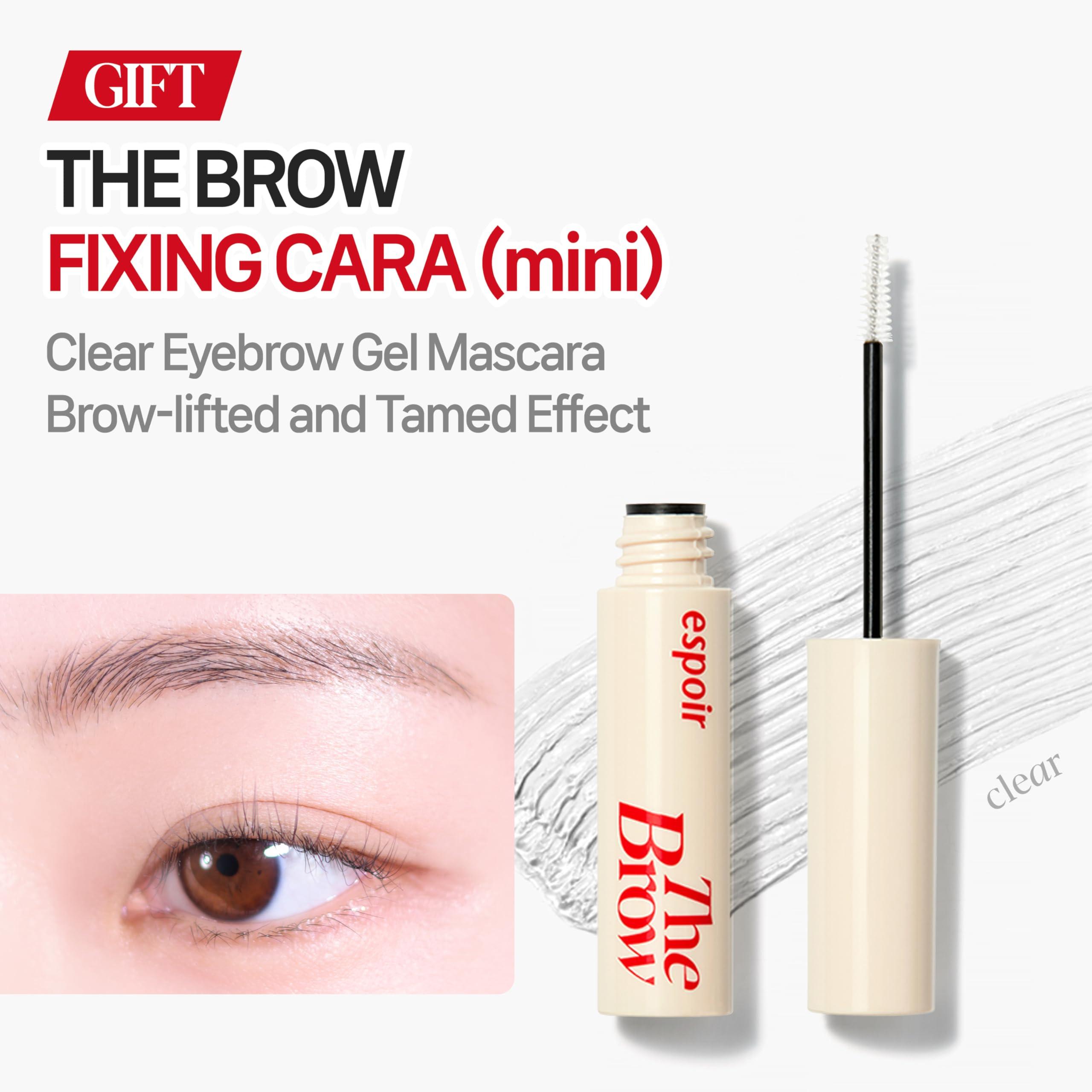 Espoir Espoir The Brow Balance Pencil Combo #2 Cool Gray (Mini Clear Eyebrow Mascara Included) | EyeBrow Pencil for Natural and Easy Draw without Clumping | Detailed and Rich Eyebrow Texture | Korean Makeup