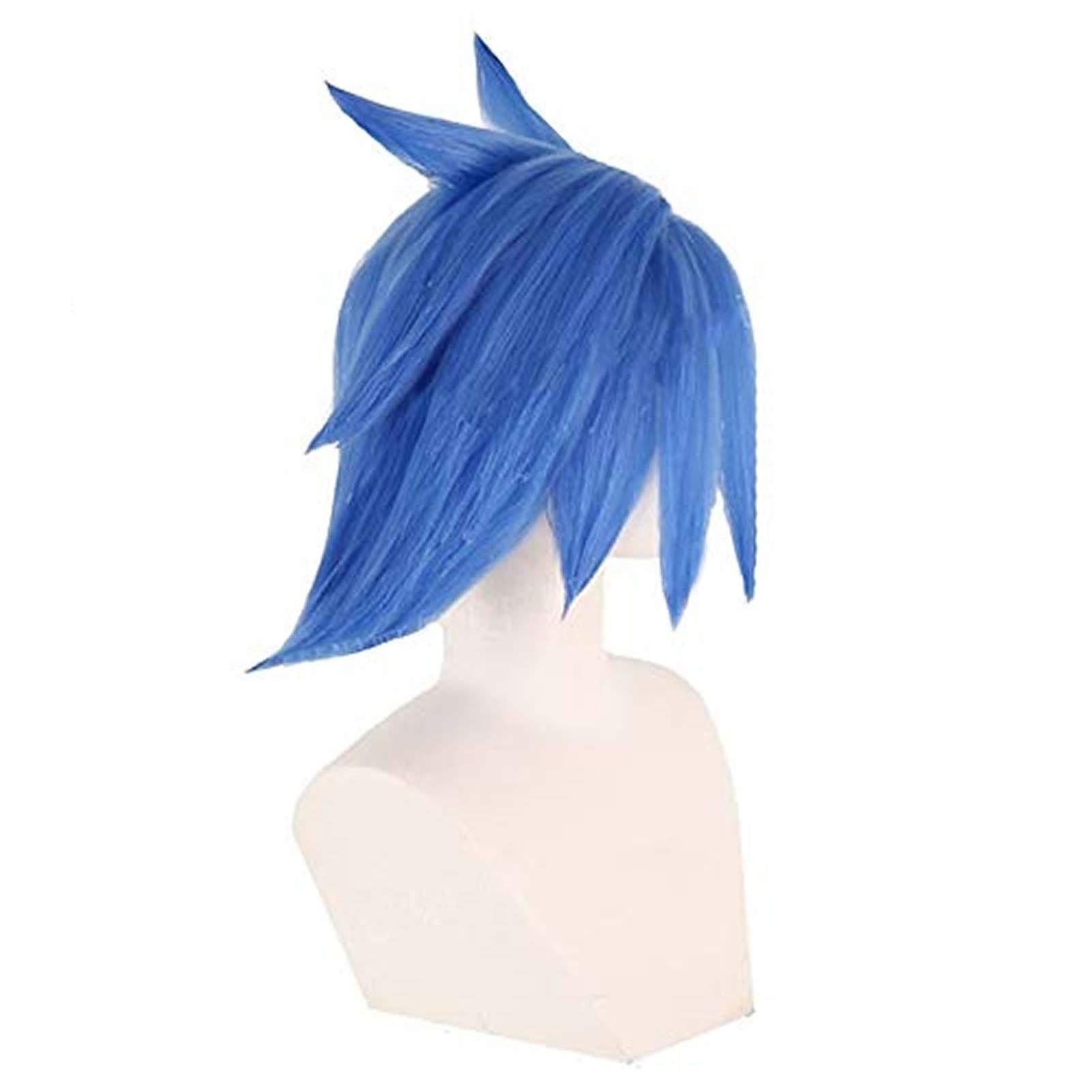 PPONE PPONE Galo Thymos Wig Cosplay Costume Short Blue Hair for Anime PROMARE