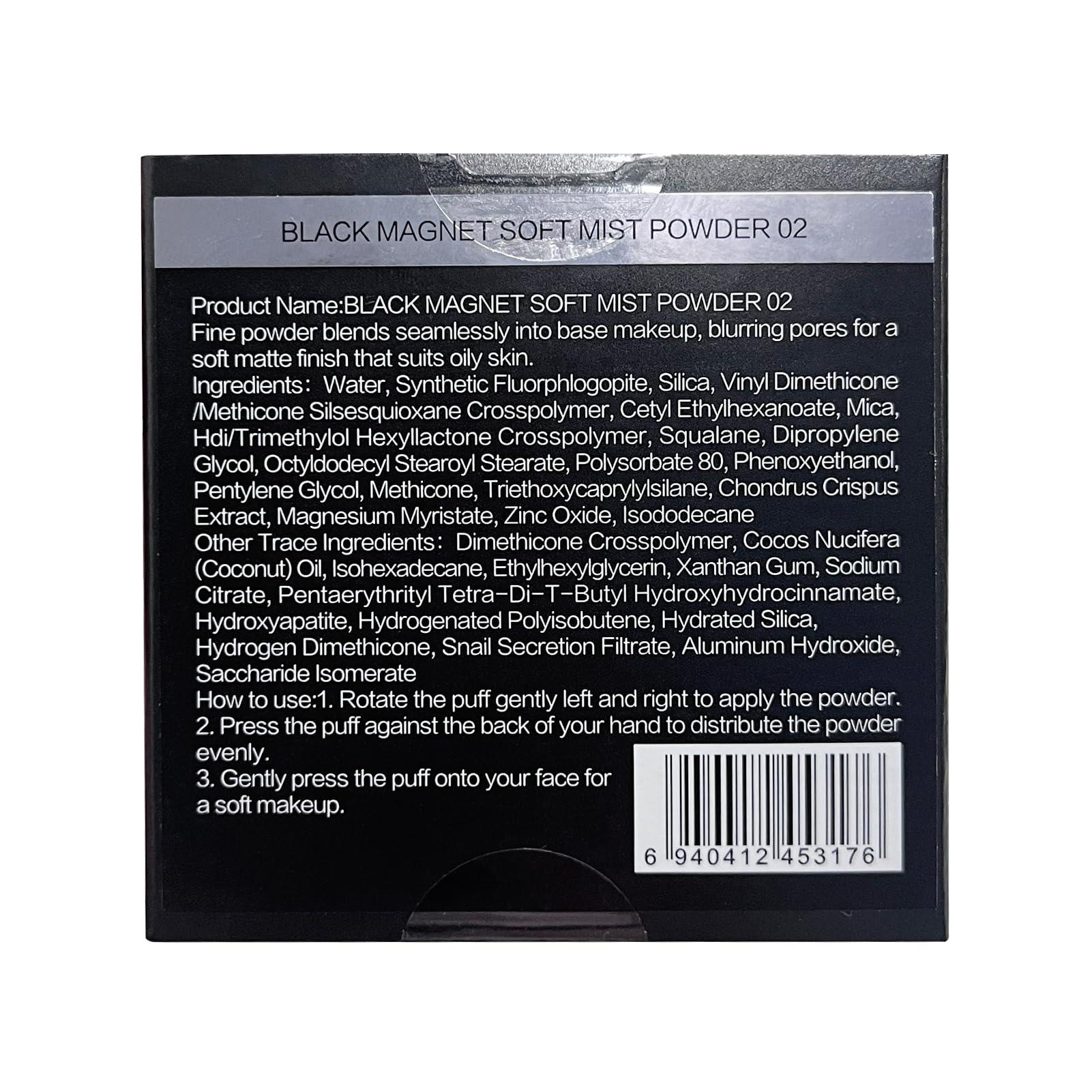 CARSLAN CARSLAN Oil Control Face Pressed Powder Compact, 24H Longlasting Waterproof Pressed Setting Powder Foundation Makeup, Shine Free, Poreless, Smooth, 02 for oily skin (0.28Oz)