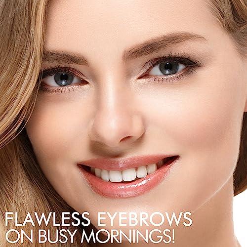 iMethod iMethod Eyebrow Stamp and Eyebrow Stencil Kit - Eye Brow Stamping Kit, Brow Stamp Kit, Brow Stencil and Stamp Kit, Brow Trio Eyebrow Kit, Perfect Bushy Eyebrows, Medium Brown