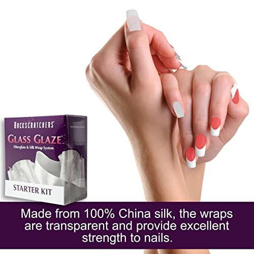 BACKSCRATCHERS Backscratchers Extreme Glass Glaze Fiberglass and Silk Wrap Starter Kit - Broken Nail Repair for Healthy Nail Growth