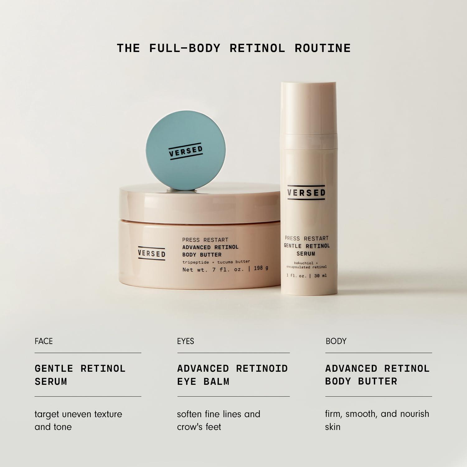 Versed Versed Advanced Retinol Body Butter - Encapsulated Retinol Body Lotion & Skin Firming Cream - Infused with a Tripeptide & Vitamin-Rich Butters to Repair and Renew Dry Skin (7 oz)