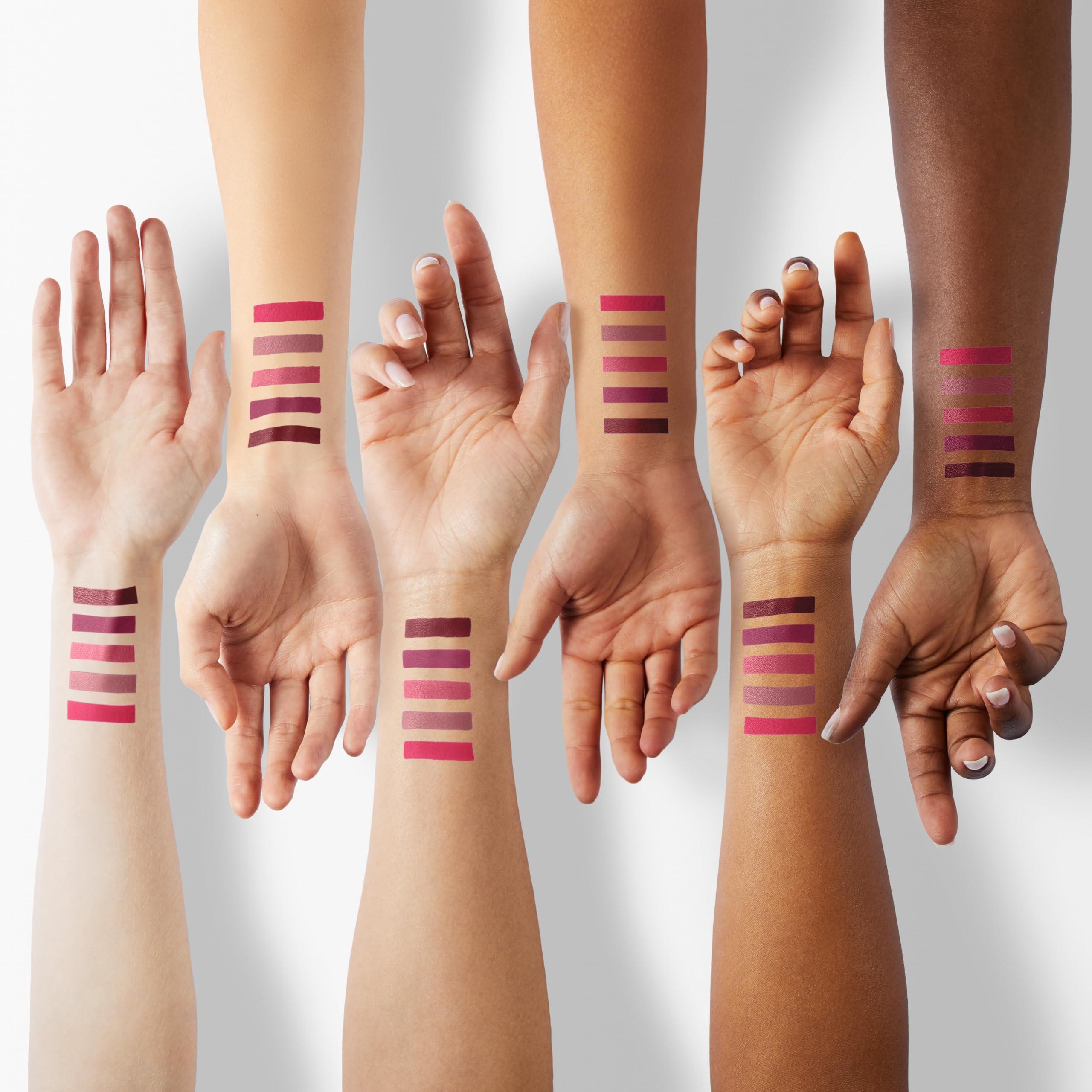 REVLON Revlon Super Lustrous 5-Piece Lipstick Gift Set, High Impact, Moisturizing, 460 Blushing Mauve & 430 Soft Silver Rose (Pearl), 775 Super Red & 777 Vampire Love (Cream), 025 Insane (Matte), 0.75 Oz