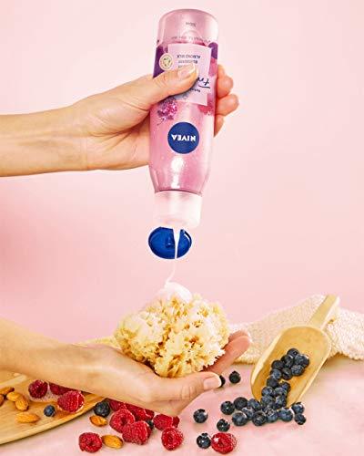 NIVEA NIVEA Fresh Blends Raspberry (300 ml), Raspberry Scented Environmentally Friendly Shower Gel, Fruity Shower Gel for Women, Vegan Shower Gel with Blueberry and Almond Milk
