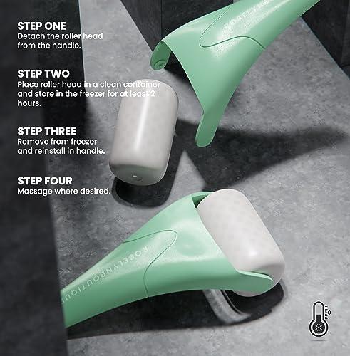 ROSELYNBOUTIQUE ROSELYNBOUTIQUE Ice Roller for Face Wrinkles Fine Lines Puffiness Stick Massager Facial Skin Care Tools Self Care Gifts for Men Women (Green)