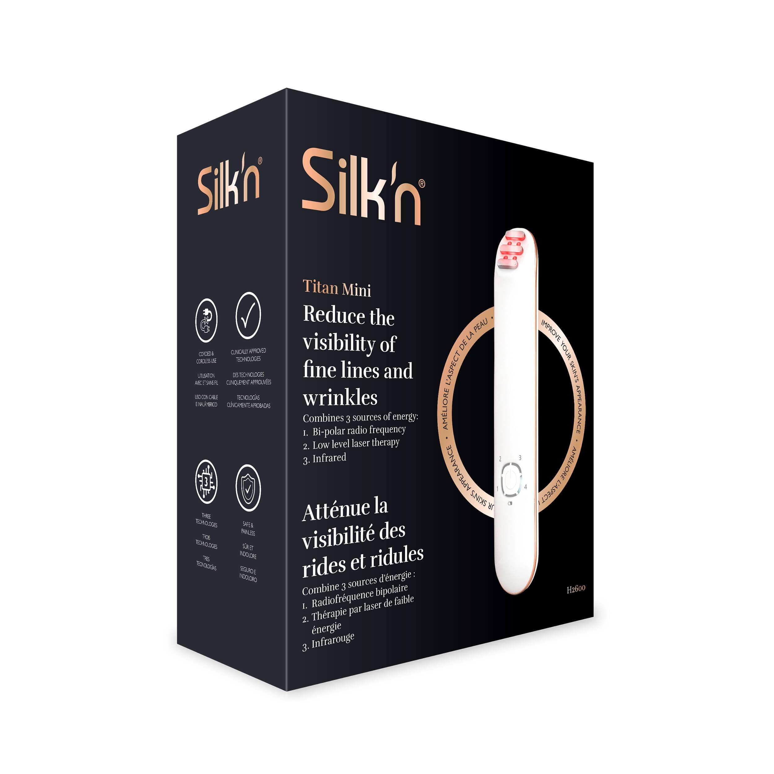 Silk\'n Silkn Anti-Aging Device | Titan Mini | Wrinkle Reduction & Skin Tightening | Rejuvenates Skin on Smaller Face Areas | Cordless Use | Skin Care Device with LED | Unisex Hygiene & Personal Care