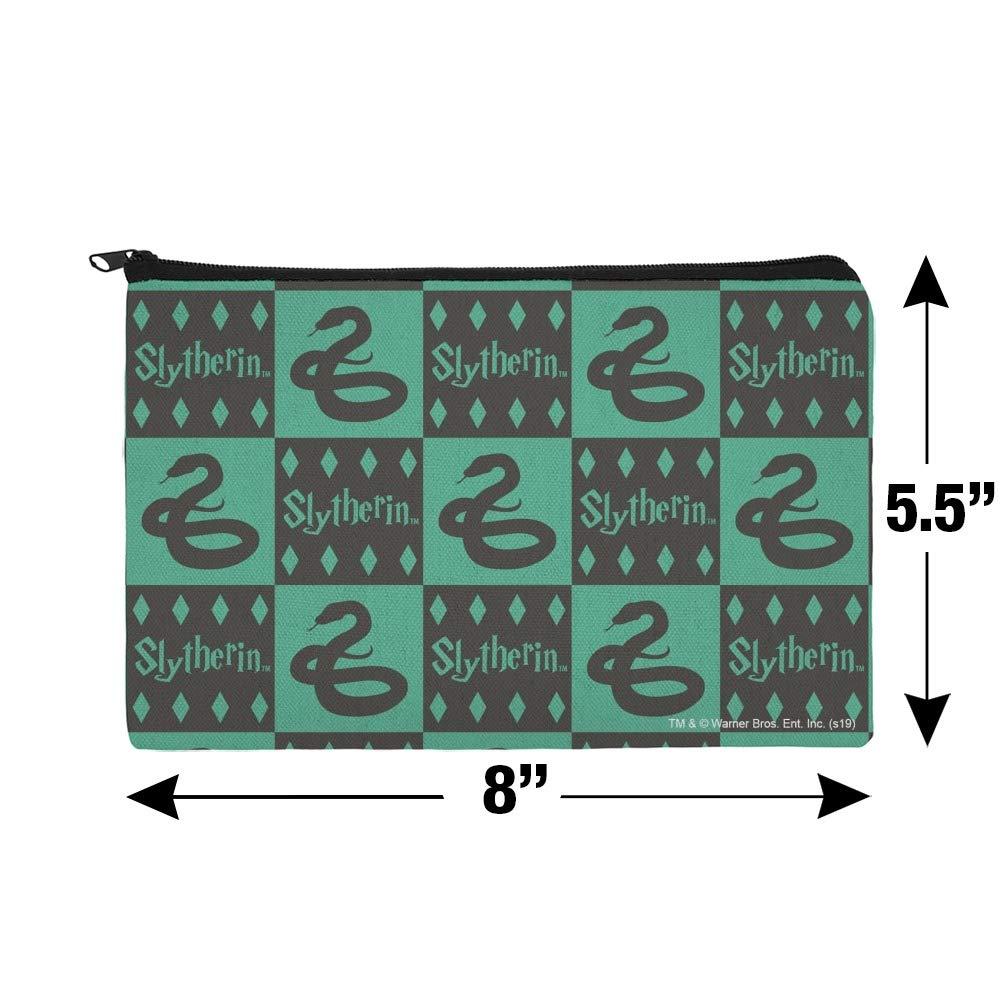 GRAPHICS & MORE Harry Potter Slytherin Pattern Makeup Cosmetic Bag Organizer Pouch