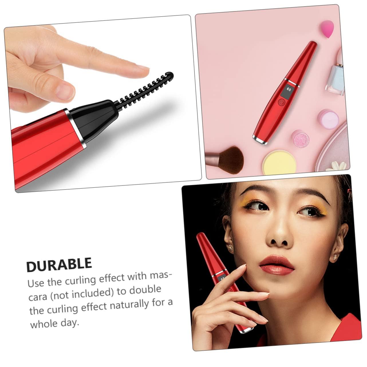 POPETPOP POPETPOP Eyelash Curler Heated Eye Lashes Curler USB Eye Lash Curlers Tools Eye Lash Curler Eyelash Beauty Tool Electric Eyelash Tool Makeup Tool Eyelash Styling Heated Curler Red Abs