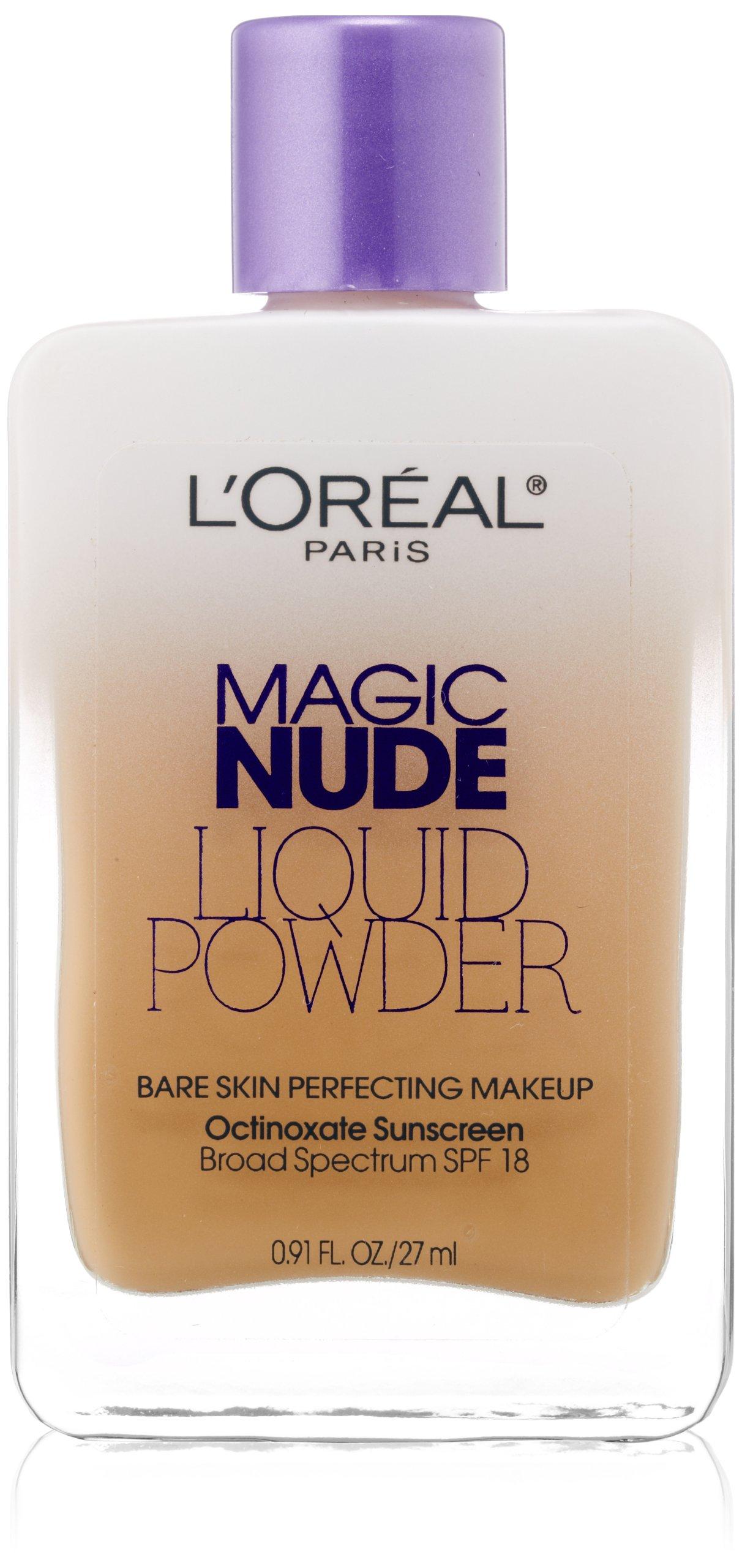 L'Oreal Paris L'Oreal Paris Magic Nude Liquid Powder Bare Skin Perfecting Makeup SPF 18, Natural Beige, 0.91 Ounces