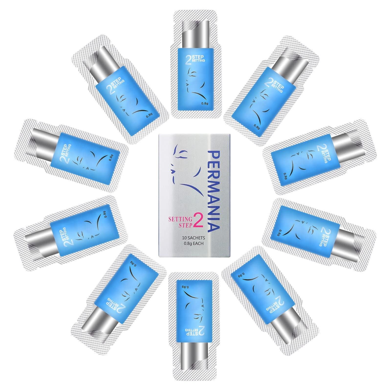 PERMANIA PERMANIA Lash Lift Kit,Separate Steps Products for Salon or at Home, Steps 10 Sachets of 0.8g/0.03oz Each Prep (STEP#2)