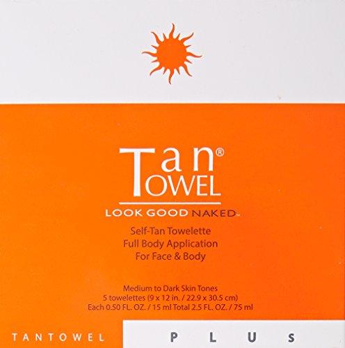 Tan Towel Tan Towel Plus Self-Tan Towelette Full Body, 5 Count (Pack of 1)
