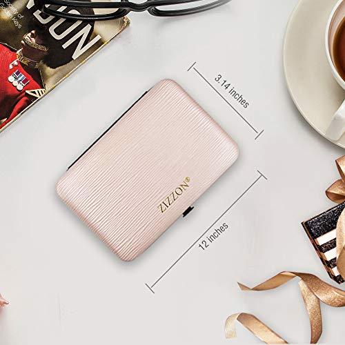 ZIZZON ZIZZON Travel Mini Manicure Set Nail Clipper Set 10 in 1 Stainless Steel Pedicure Care Grooming kit with Case Pink