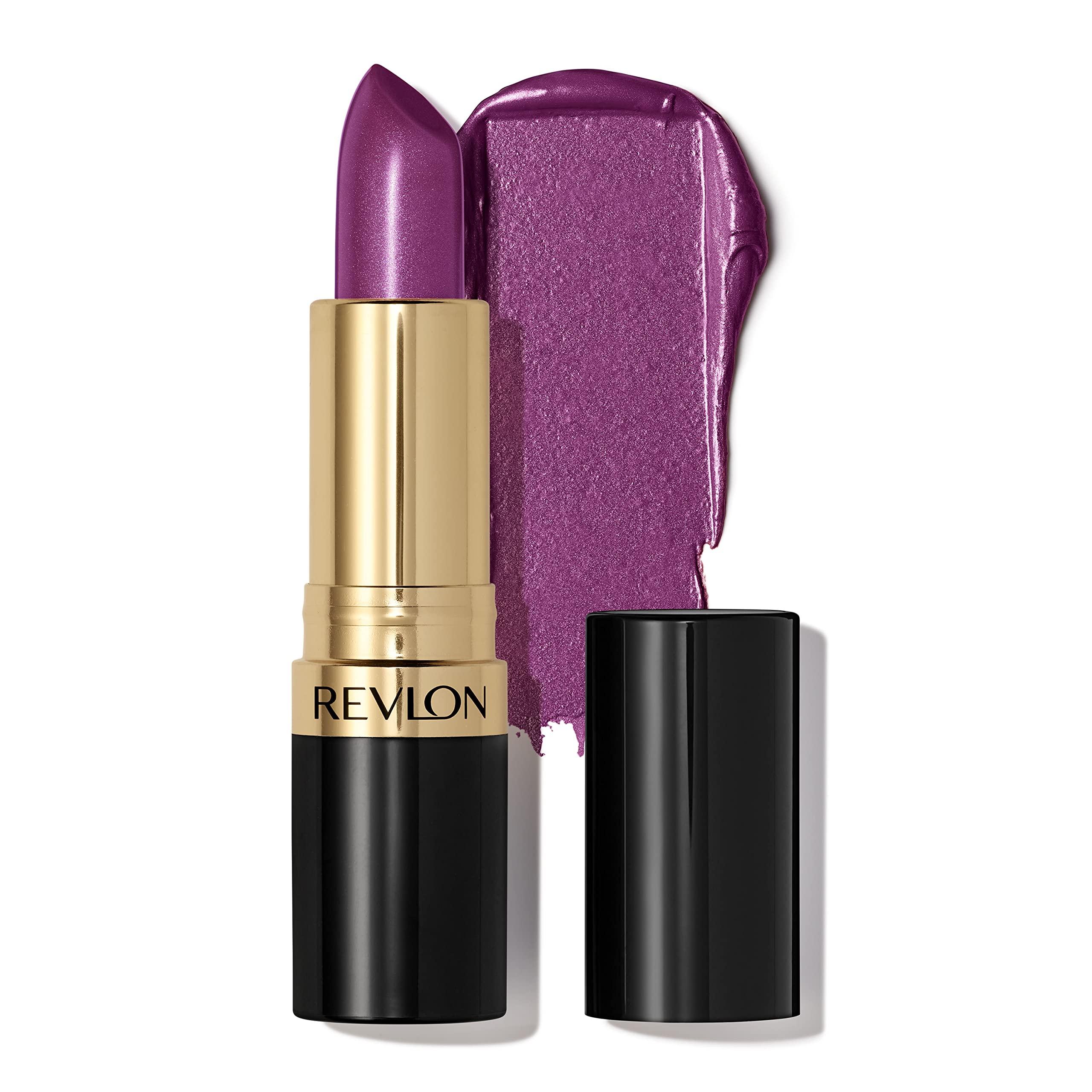 REVLON Revlon Super Lustrous Lipstick, Creamy Formula For Soft, Fuller-Looking Lips, Moisturized Feel, 027 Violet Frenzy, 0.15 oz