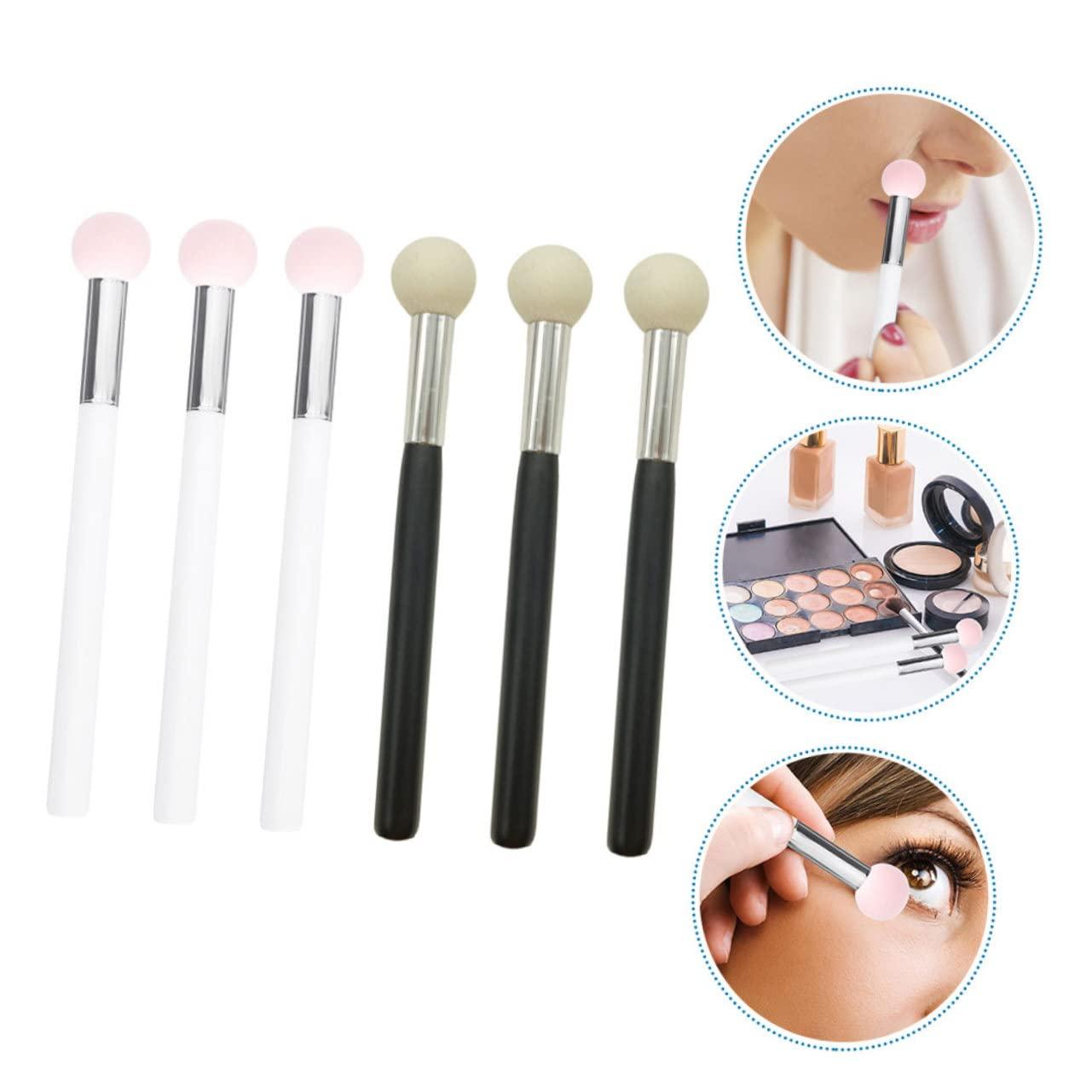 IWOWHERO 12 Pcs Sponge Makeup Brush Makeup Sponge Sponges Makeup Supplies Sponge Head Makeup Brush Makeup Eyeshadow Concealer Bulk Dual Using Sponge Dry Wet Using Sponge Wooden Handle IWOWHERO