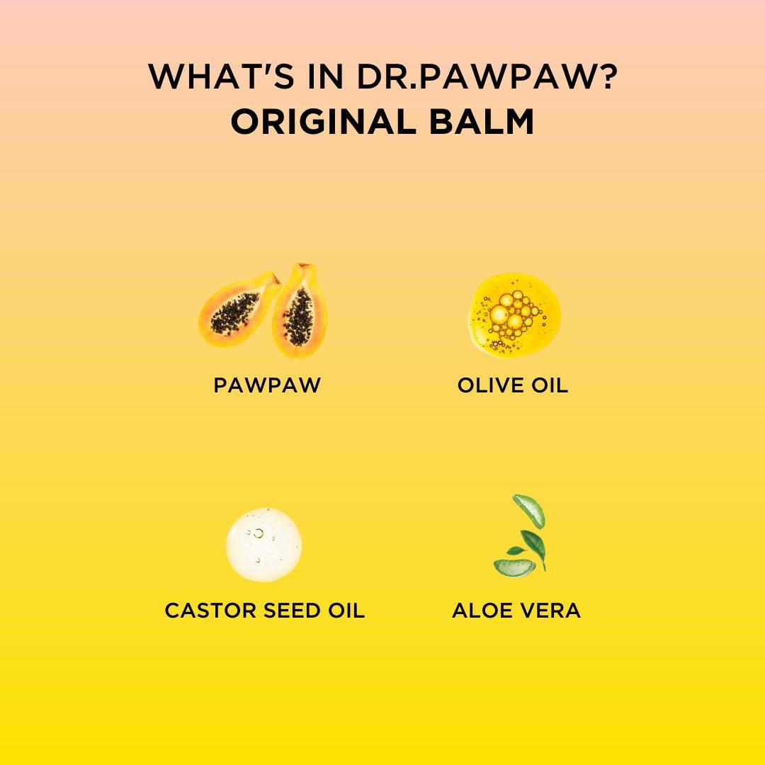 Dr. PawPaw Dr. PawPaw Multipurpose Original Balm - Hydrating Lip Balm with Pawpaw, Aloe Vera and Olive Oil - Lip Moisturizer for Lips, Skin and Hair - 0.84 oz