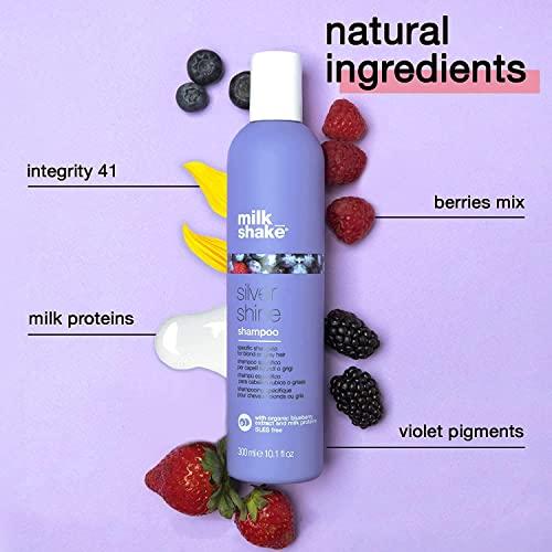 milk_shake milk_shake Silver Shine Light Purple Shampoo for Blonde Hair - Blonde Toner for Brassy Hair