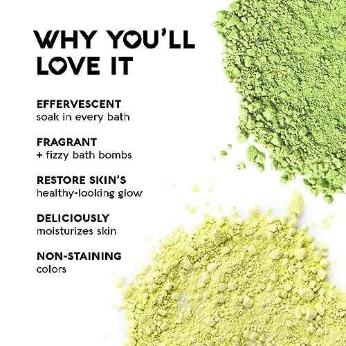 Nature's Beauty Nature's Beauty Eucalyptus & Tea Tree Bath Bomb Multi-Pack- Natural Hand Crafted, Non-Staining, Luxury Fizzy Spa Bomb, Sooth + Restore Skin, Made w/Coconut Oil & Witch Hazel, 4.6oz (4 Pack)