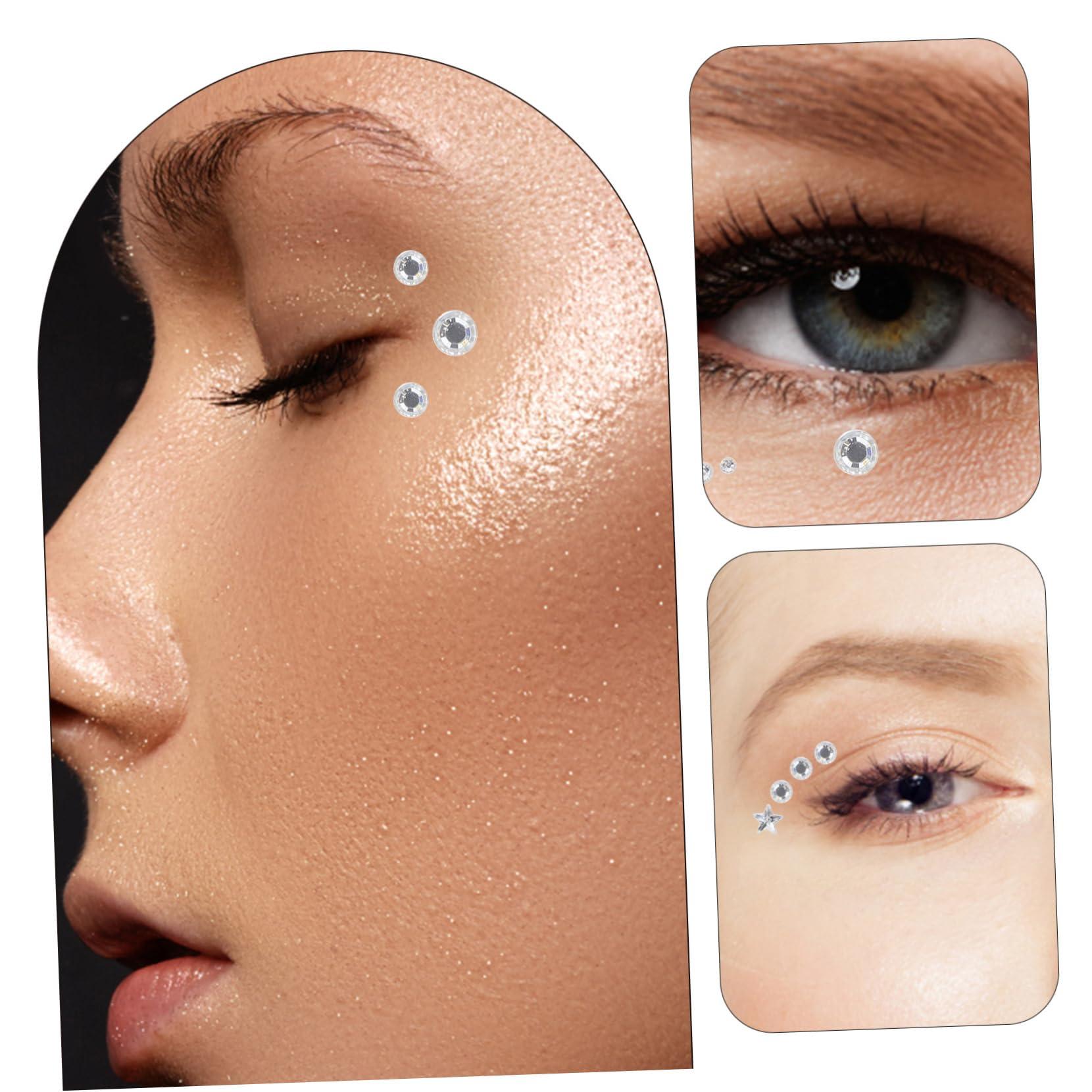 Hemoton Hemoton 1 Sheet Rhinestone Stickers Nail Sticker Face Gems Facial Gems Sticker Face Jewels Stickers Gems for Makeup Eye Sticker Face Jewels Stick on Body Jewels Jewelry Resin