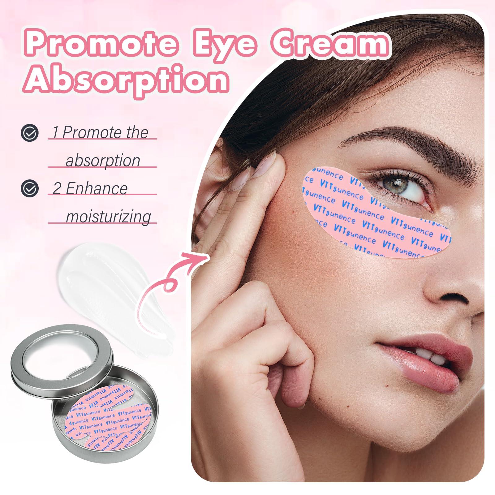 Viigunence Viigunence Under Eye Patches Silicone, 3 Pairs Reusable Under Eye Patches With Metal Eye Cream Applicator, Reusable Under Eye Mask Eye Pad For Minimize Fine Lines Wrinkles, Visible Metal Case