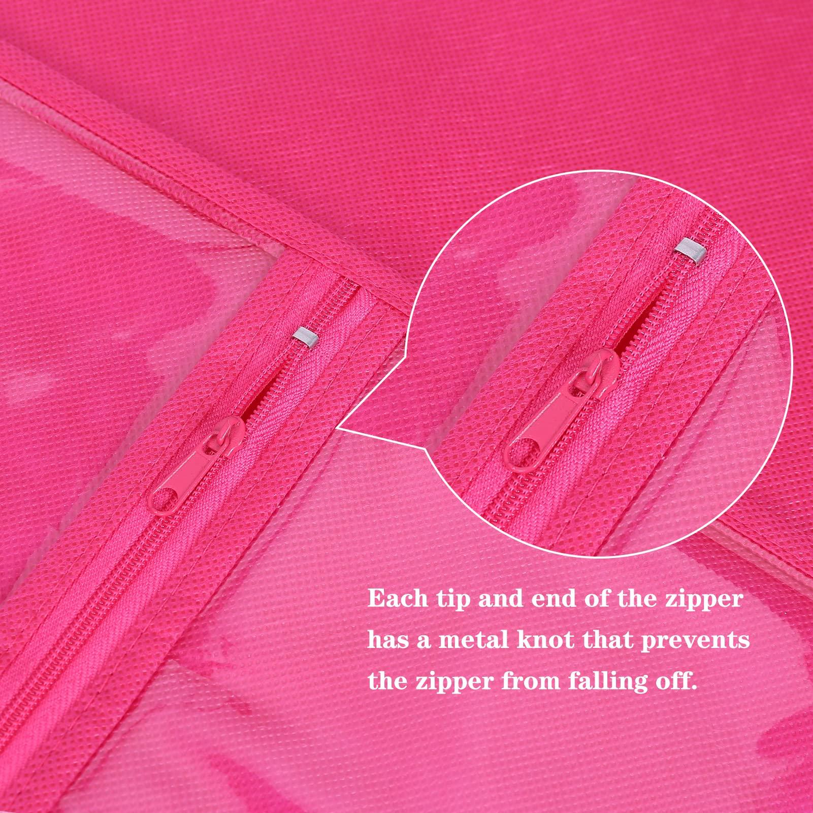 AIHOPESTO 10 PCS Wig Bag Wig Storage for Multiple Wigs Hair Extension Storage Wig Bags Storage with Hanger Anti-slip Hair Extension Holder with Wooden Hanger(5PCS BLACK + 5PCS ROSE)