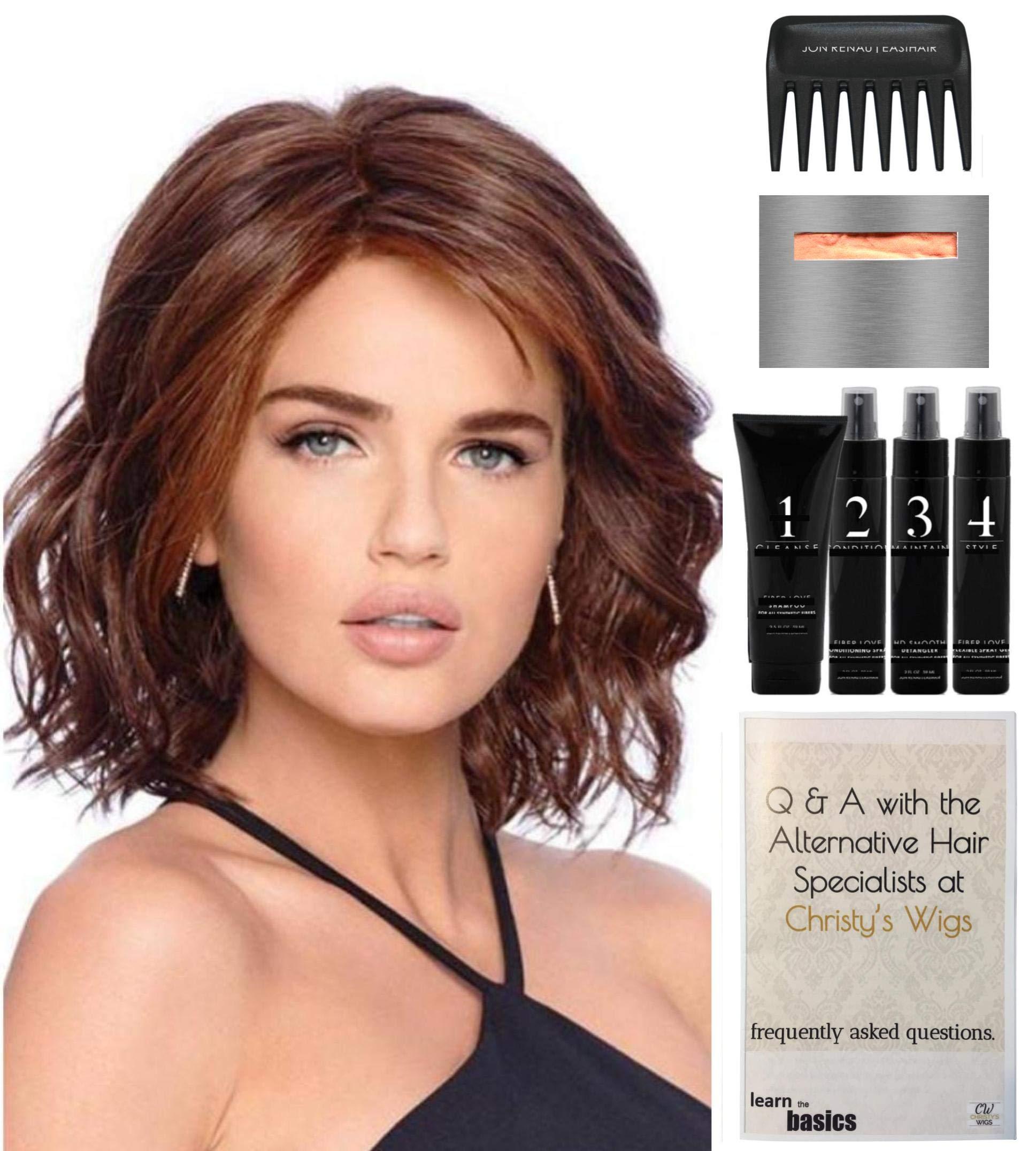 Raquel Welch & Christy's Wigs Bundle - 8 Items: Editor's Pick Wig by Raquel Welch, Christy's Wigs Q & A Booklet, 2oz Travel Size Wig Shampoo, Conditioning Spray, Flexible Spray, HD Smooth, Wide Tooth Comb & Wig Cap - RL25/27