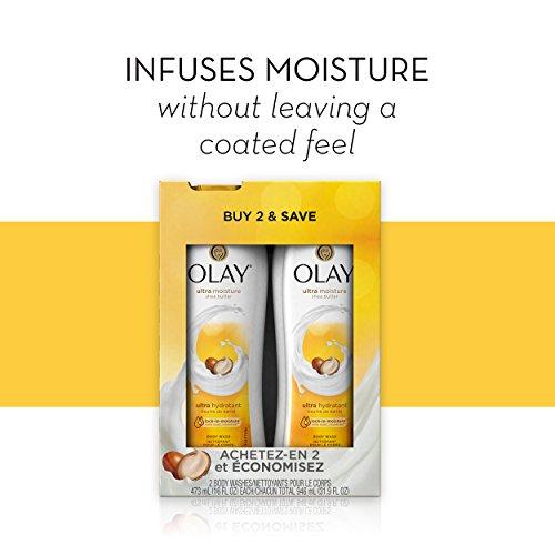 Olay Body Wash for Women by Olay, Body Wash with Shea Butter - 16 Fl Oz- (Pack of 2)