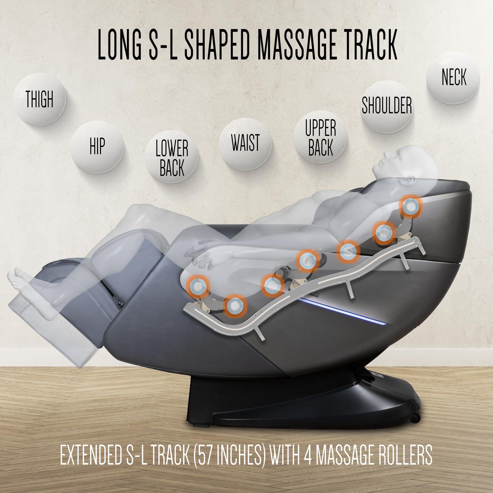 RELAXONCHAIR RELAXONCHAIR Massage Chair,Jasper Full Body Zero Gravity Massage Chair, Deep Tissue SL-Track Recliner, Robotic Massage Hands, Bluetooth Speakers, Foot Rollers, Heat & Air Massage Therapy, US Warranty