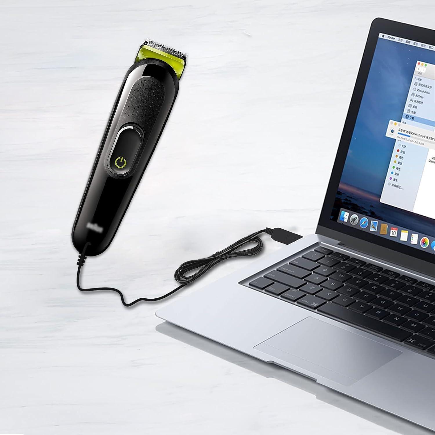 Lnauy for Braun Beard Trimmer Charger, Power Cord Compatible with Braun MGK3010 MGK3020 MGK3021 MGK3025 MGK3210 MGK3220 MGK3221 MGK3225 MGK3921 5V to 2.3V Replacement Charging Cable Adapter