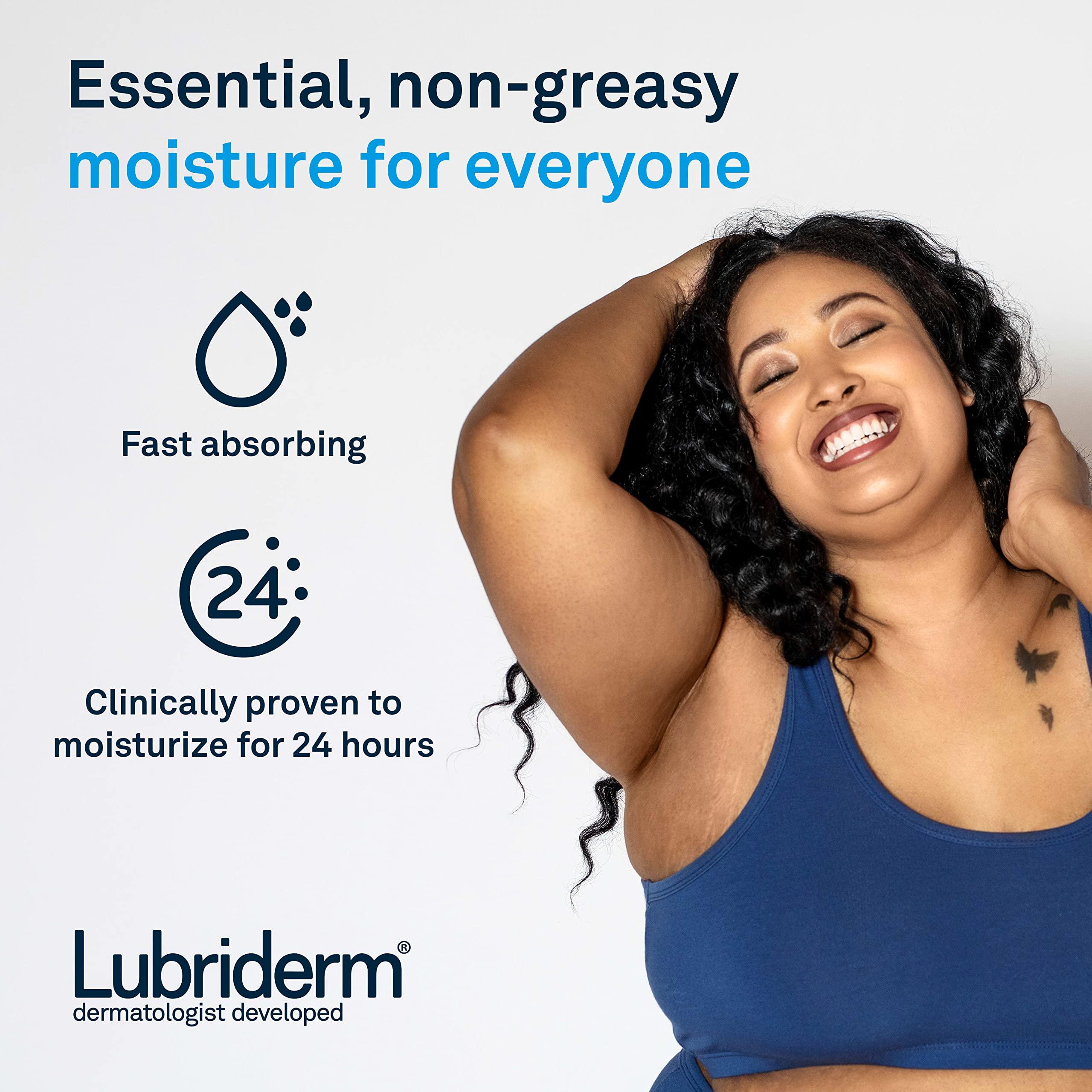 Lubriderm Lubriderm Daily Moisture Hydrating Body and Hand Lotion To Help Moisturize Dry Skin with Pro-Vitamin B5 For Healthy-Looking Skin, Non-Greasy, 6 fl. oz