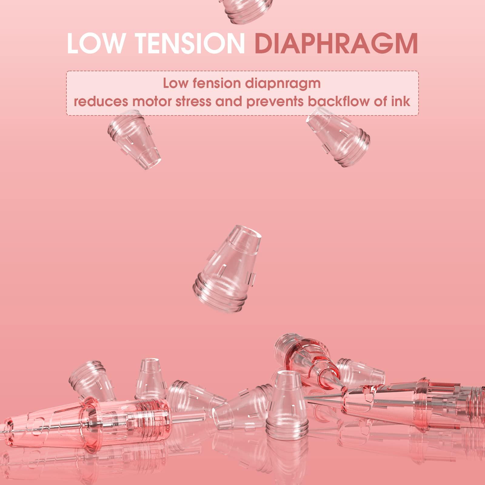 INKin INKin SMP Professional Tattoo Cartridge Needles 3RL Round Liner 0.16mm Permanent Makeup Microblading Needles with Safety Membrane for Hair Scalp Brows Lip Blush, Box of 20Pcs (0403RL Pink)