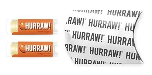 HURRAW! Hurraw! Orange Lip Balm, 2 Pack: Organic, Certified Vegan, Cruelty and Gluten Free. Non-GMO, 100% Natural Ingredients. Bee, Shea, Soy and Palm Free. Made in USA