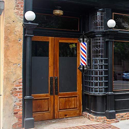 YUBAOJUN Barber Pole LED Light 30"in Hair Salon Sign Light lassic Style Hair Salon Barber Shop Open Sign,Rotating Red White Blue LED StripsWaterproof Save Energy